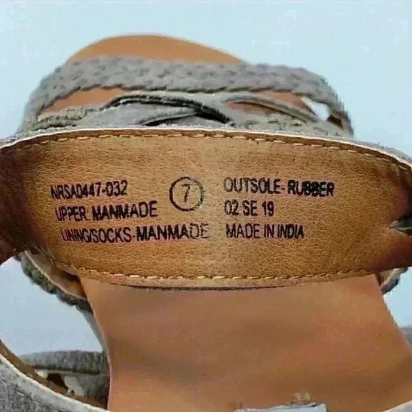 Not Rated Women's Sandals Size7 Grey Manmade Linning & Upper - Picture 8 of 8